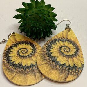 Tie Dye Earring, Boho Earring, Sunflower Earring, Flower Earring, Gift, Boho